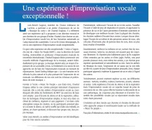 Une expérience d’improvisation vocale exceptionnelle